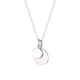 Silver Flat Disc Imprint Pendant