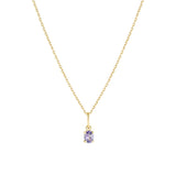 Picture of Luna Rae Solid 9k Gold Tazanite Necklace