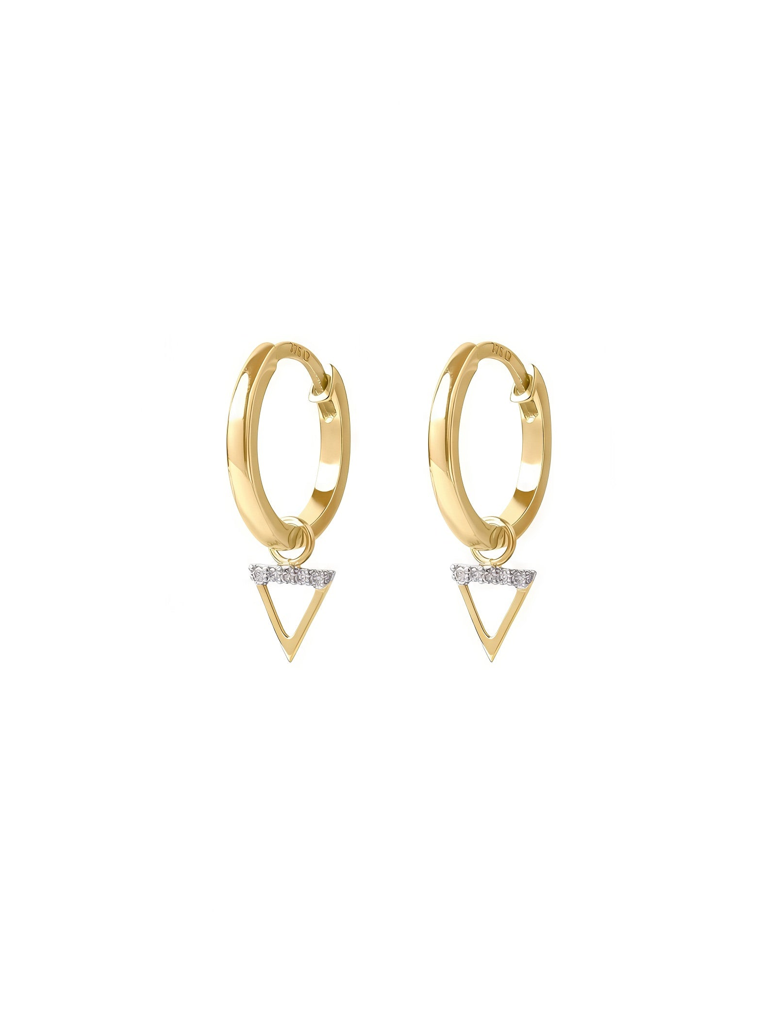 Picture of Luna Rae Solid 9k Gold Water Element Hoops