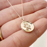 Waved Disc Imprint Pendant