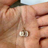 Waved Disc Imprint Pendant